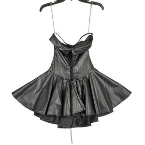 Edge Womens Corset Fit Flare Dress‎ Gothic Alt Fantasy Witchy Skater Romantic